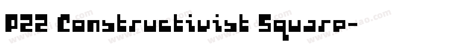 P22 Constructivist Square字体转换